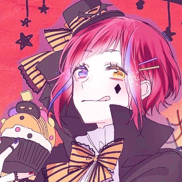 萌系动漫头像:少女|哥特lolita插画,俏皮中带着一丝丝的邪恶