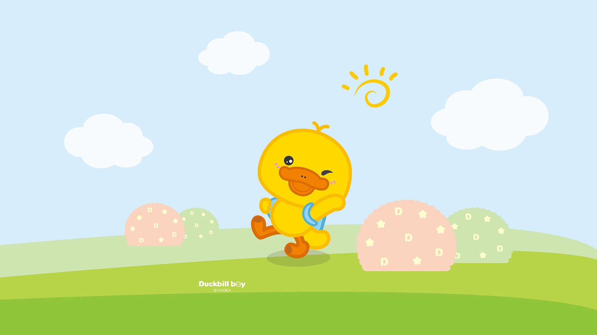 鸭嘴兽男孩远游系列超清电脑桌面壁纸,分辨率为1920x1080