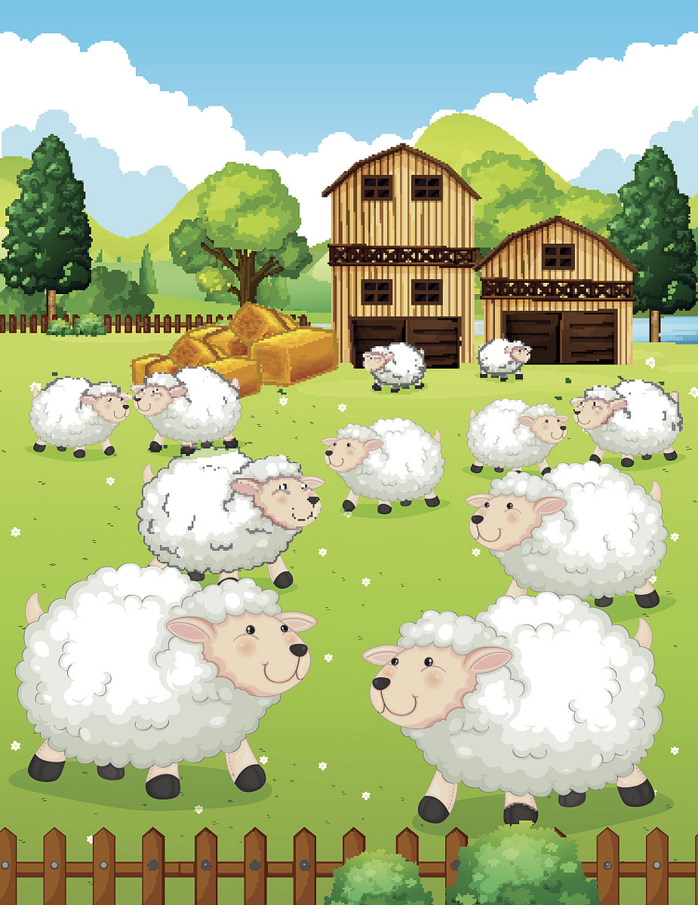 他养了一群羊,过着平静又惬意的日子