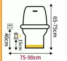 23,马桶前沿,至墙排水口的坑距,常见305cm或350cm或400cm左右.