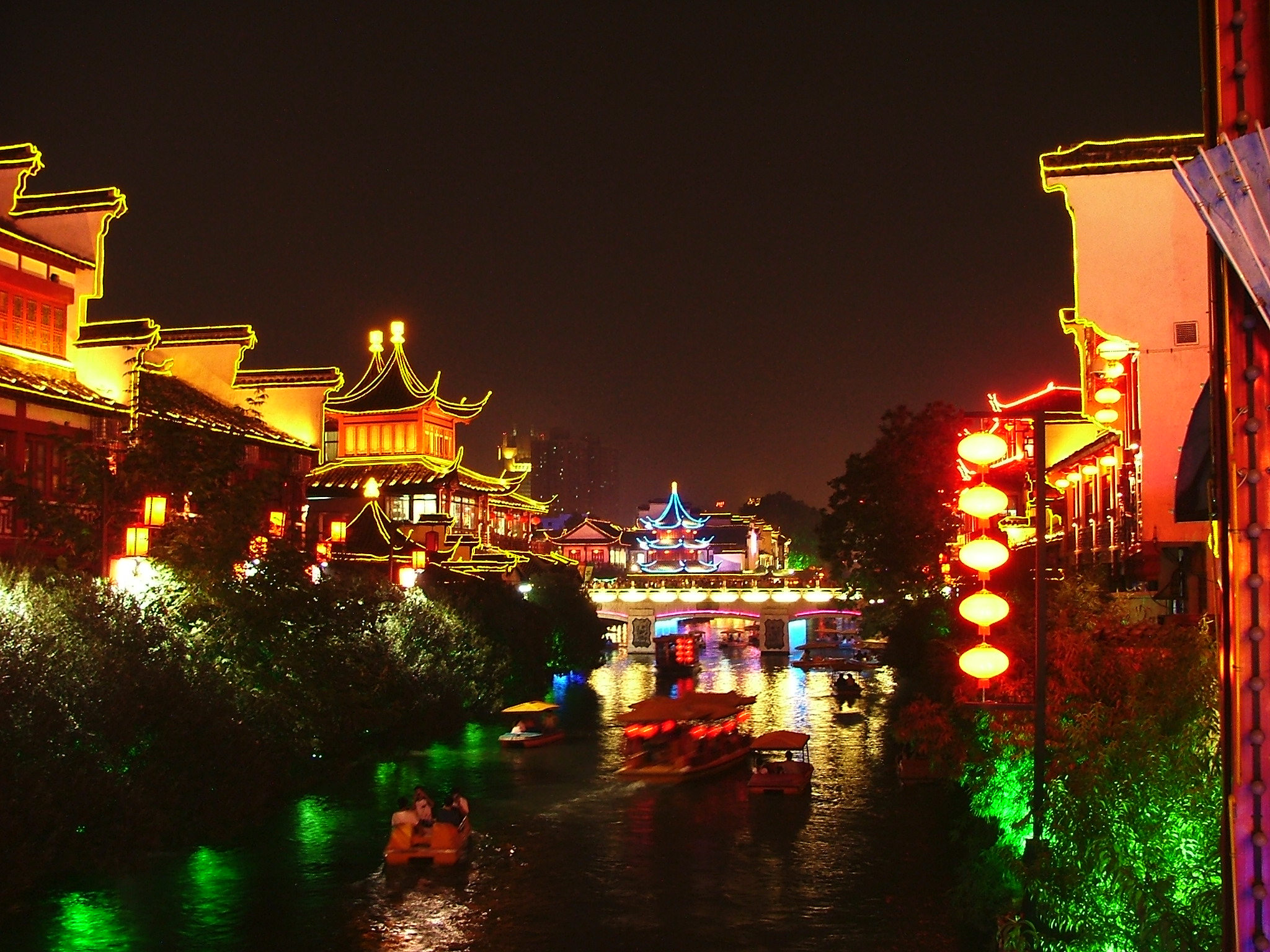 南京夜景真实图片