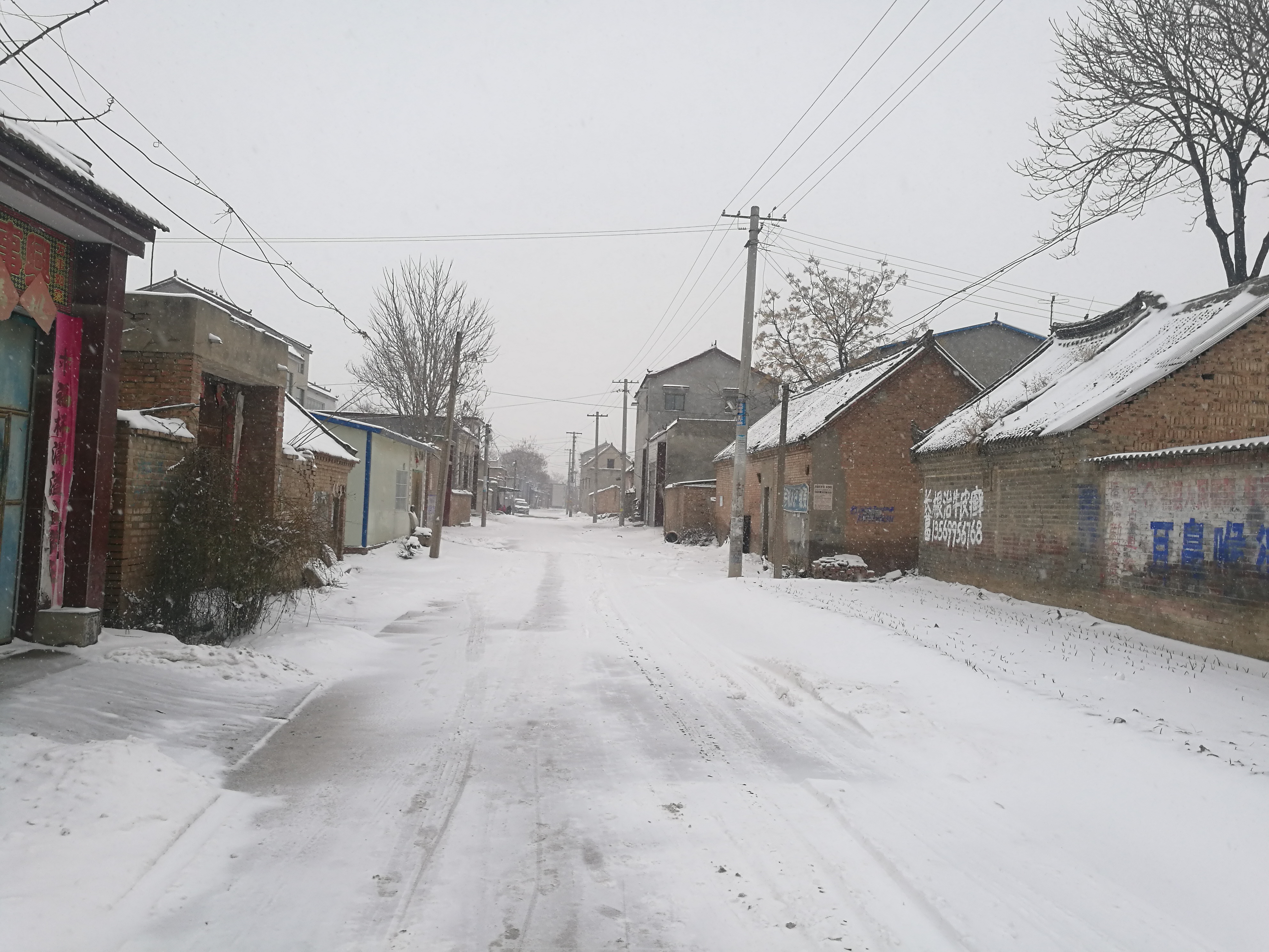 雪中的美丽乡村是那样的恬静