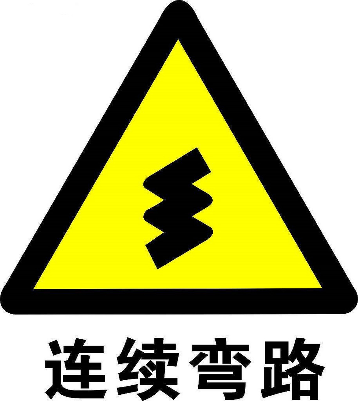 到了一个连续急转弯下坡路段,教练提醒这个妹子:"前方的路标表示什么