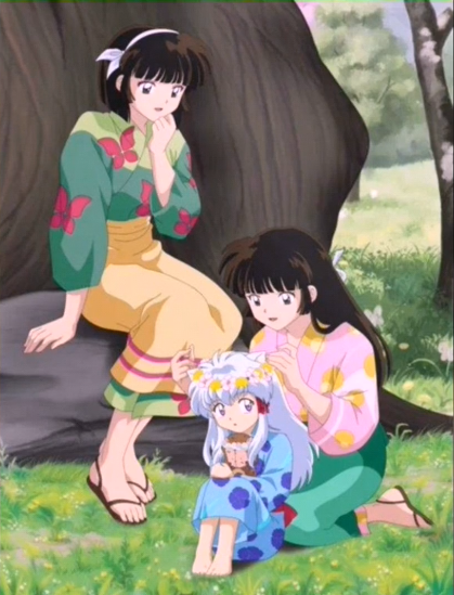 犬夜叉和戈薇婚后生下三个孩子,长子是人类,小女儿神似犬夜叉