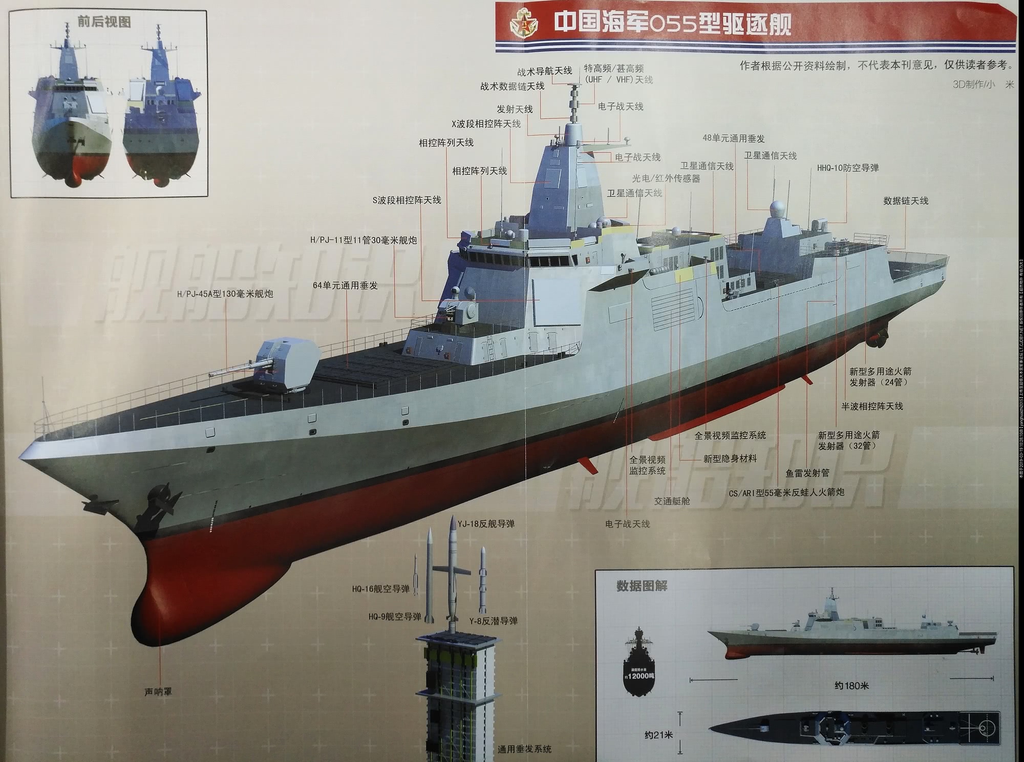 055型驱逐舰主炮图片