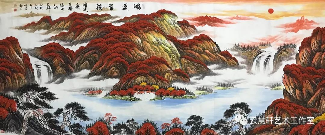 中国当代画家房明君作品欣赏—山水篇