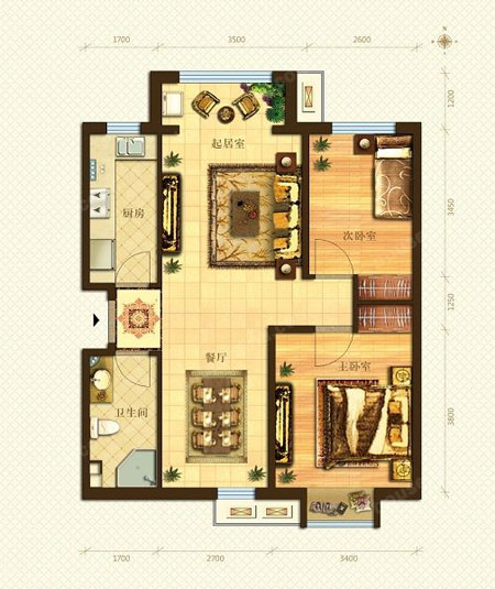 79平米的房子包括哪些功能间?装修成简约风格二居室好不好?