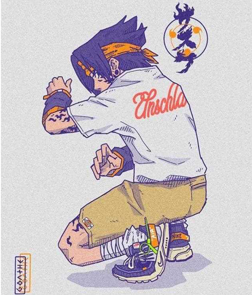 火影忍者:当忍者玩起时尚,卡卡西一身潮牌,佐助和鼬很寒酸