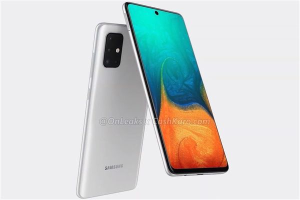 三星galaxy a71外形渲染曝光:后置方形四摄的廉价版note10