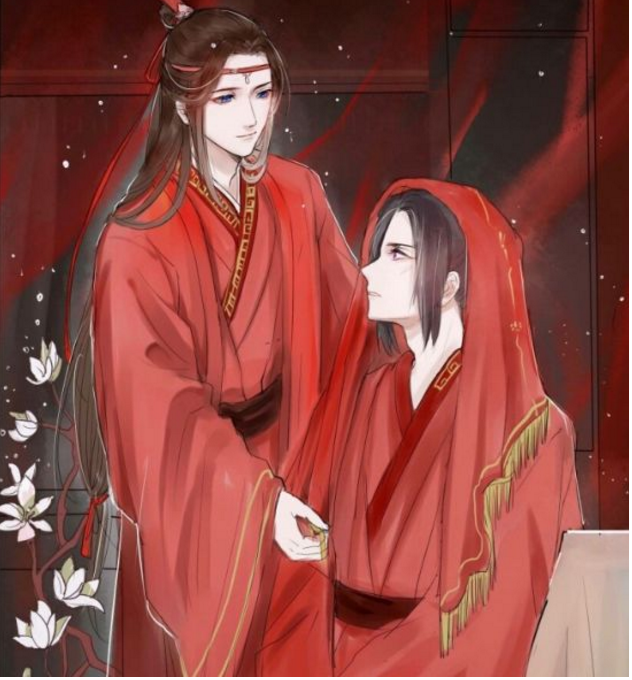 魔道祖师:当他们都穿上红嫁衣举行婚礼,你们站哪对?