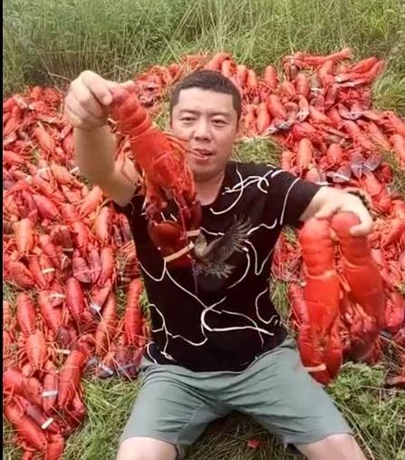 小哥吃播满地大龙虾,吃到手嘴无知觉还是停不下来,吃得好过瘾