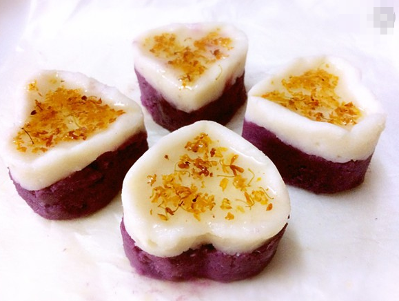 桂花紫薯山药糕,做法简单,软糯香甜,美容养颜,无添加剂零失败