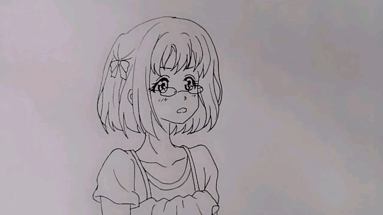 教你画不怎么可爱的女生头像