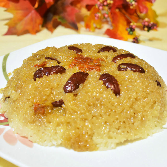 红枣红糖蒸糯米饭,甜甜的,超好吃