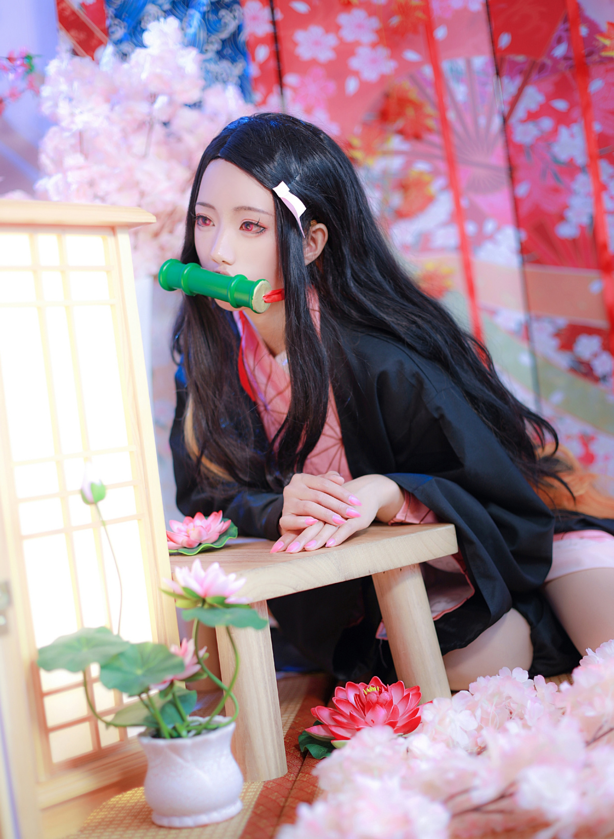 cosplay:这位灶门祢豆子的颜值很高呢