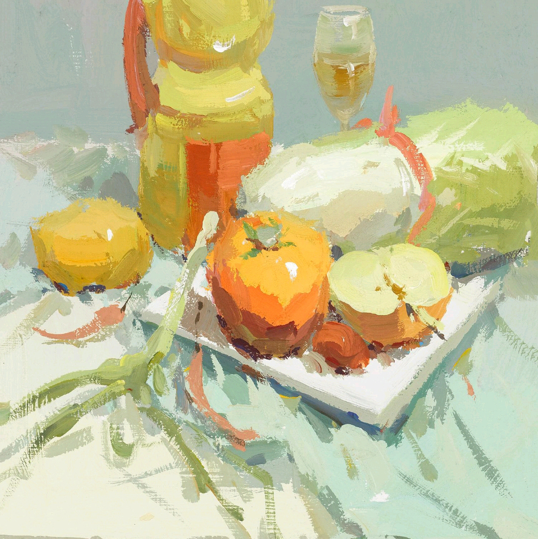 美术绘画之色彩,常见色调练习(一),及画面解析