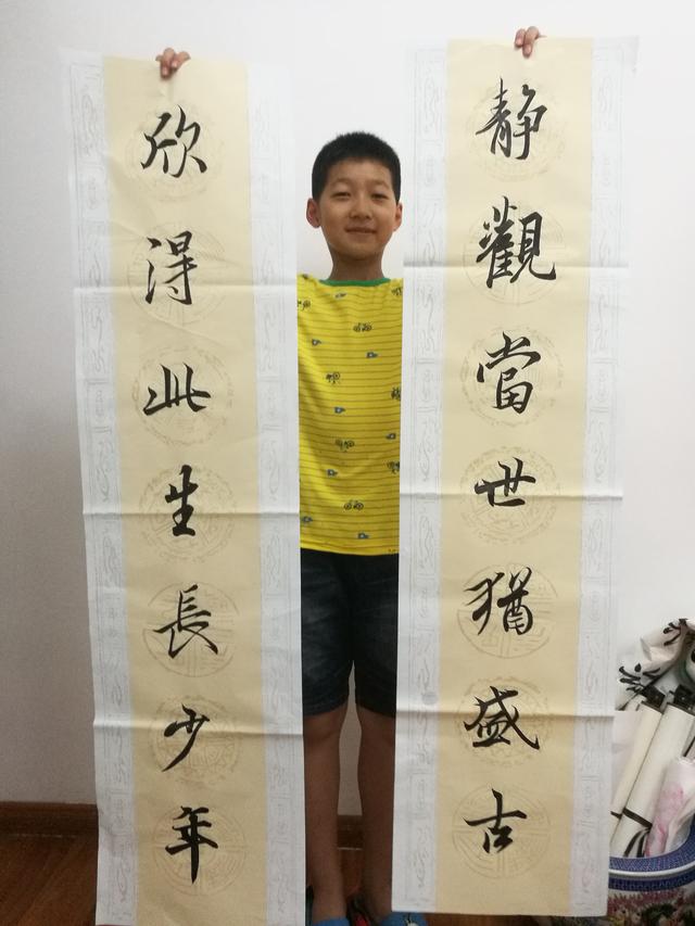 11岁"书法神童"学王羲之形神兼备,画了一幅国画,却不被看好