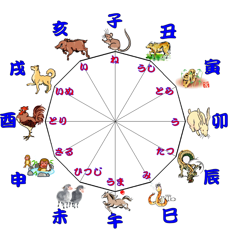 十二生肖排序数字图图片