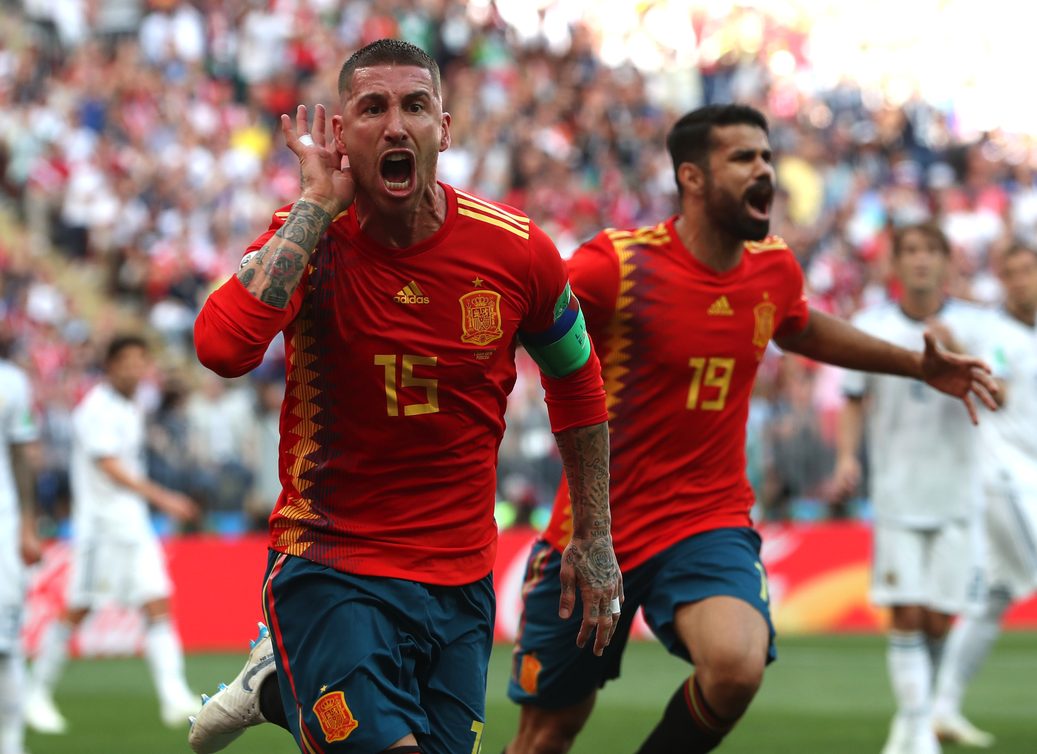 足球——八分之一决赛:西班牙队得分(19)