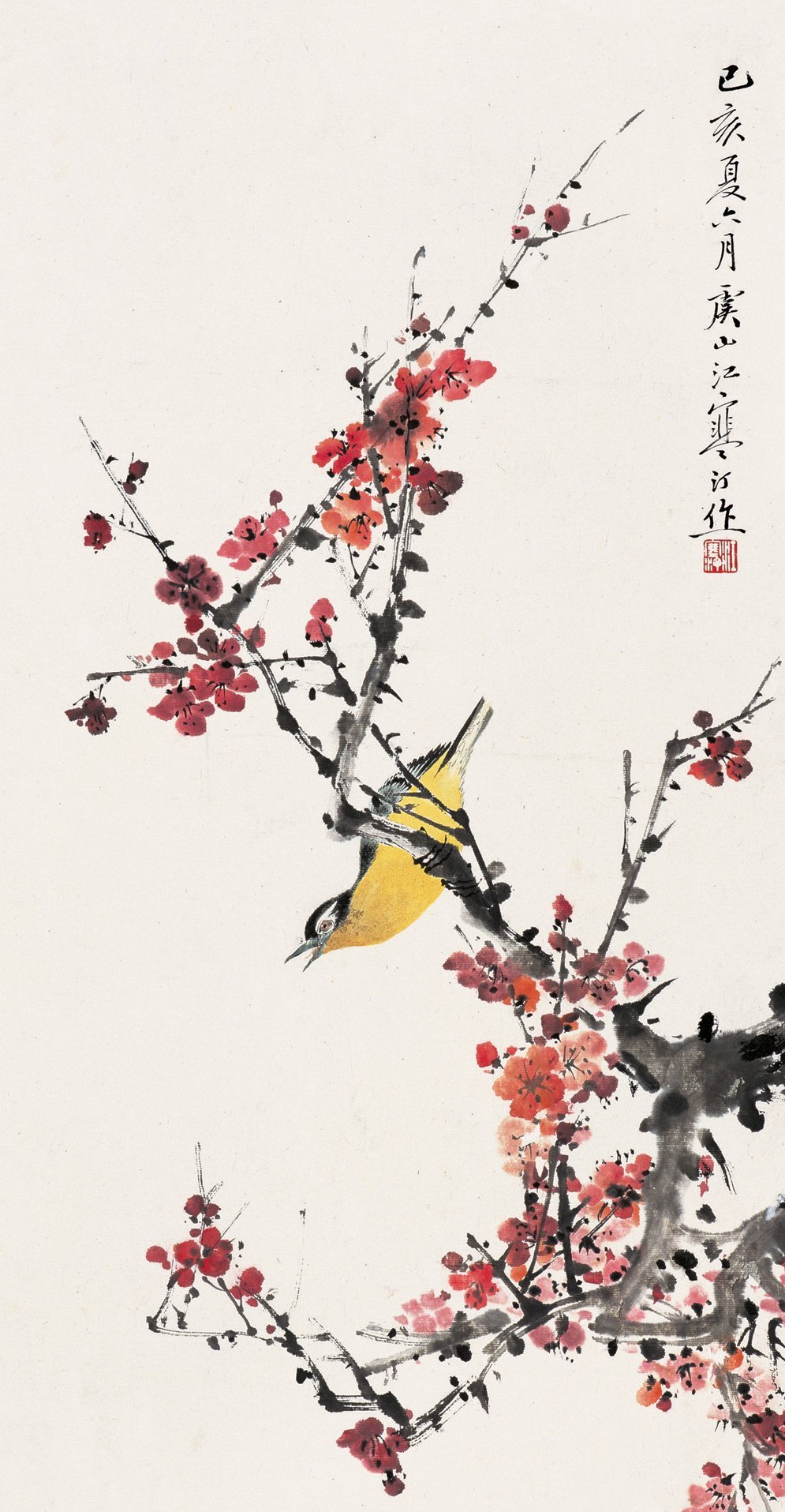 色彩鲜丽笔墨清秀,当代画家江寒汀花鸟作品欣赏