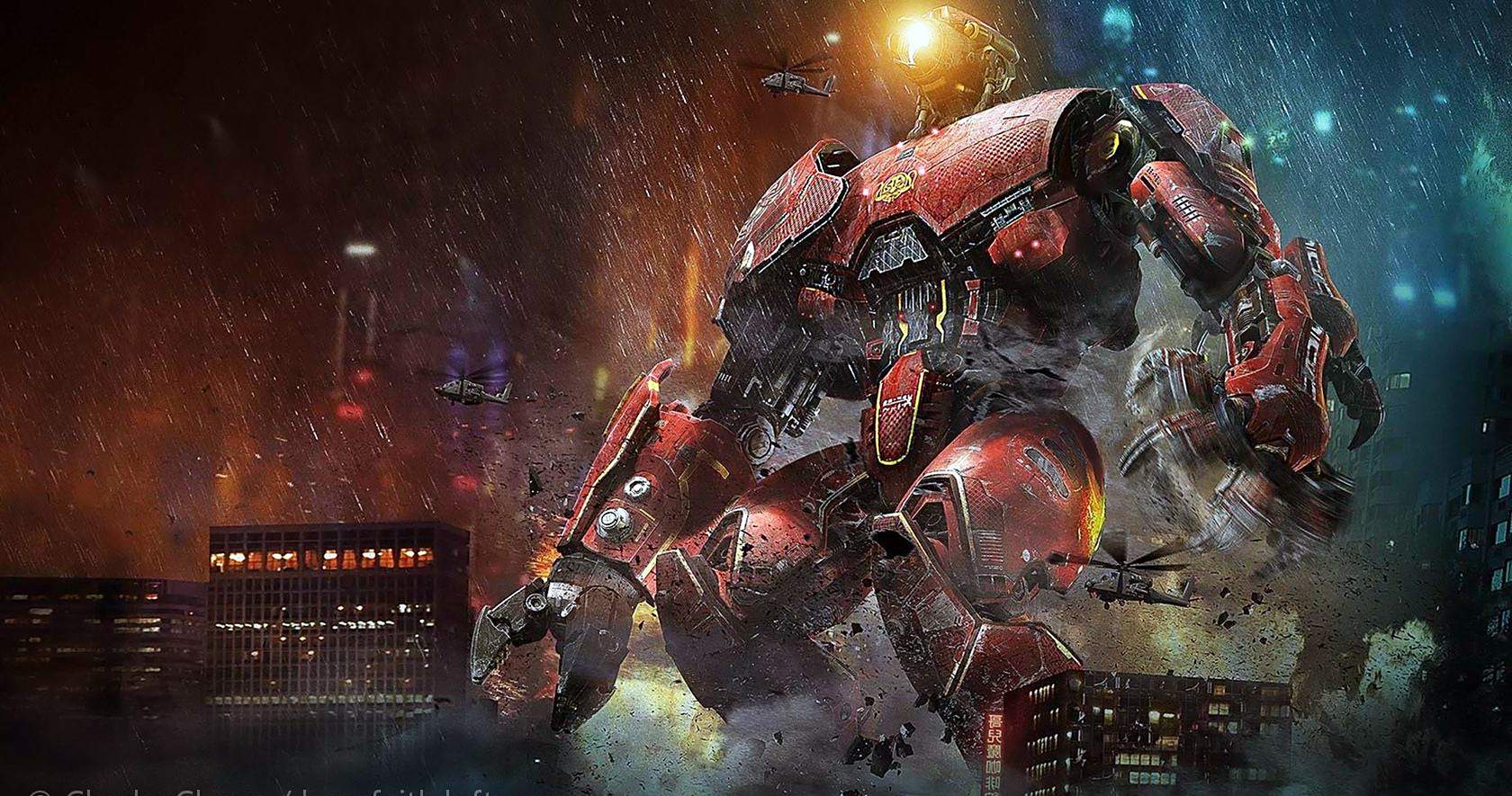 「环太平洋宇宙」中国战神机甲——北太平洋卫士"暴风赤红"