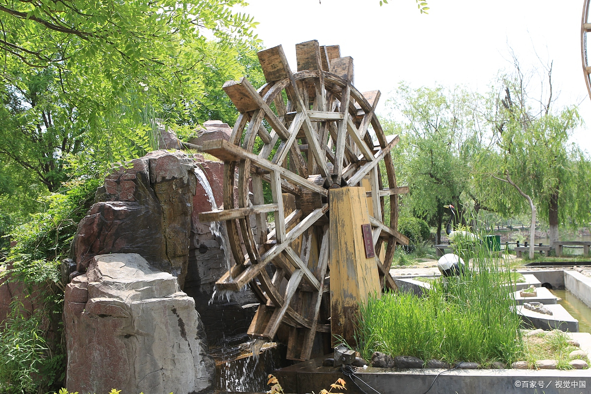 开封水稻乡水车,古老灌溉工具与田园的搭配,怀旧!
