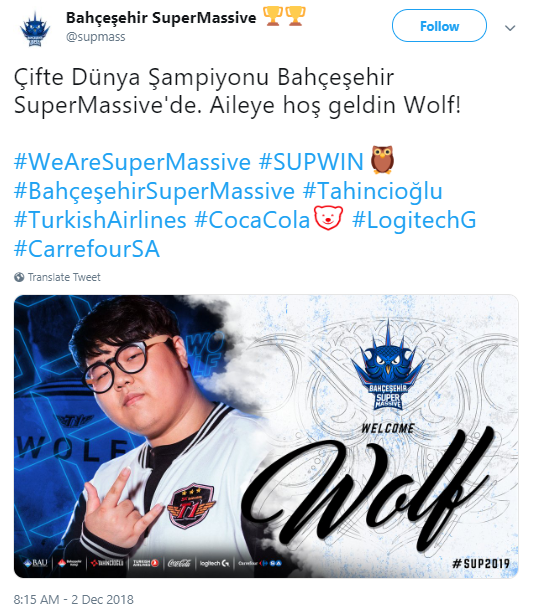 lol:去土耳其不是养老?wolf:会抱着不成功就退役的心态去努力