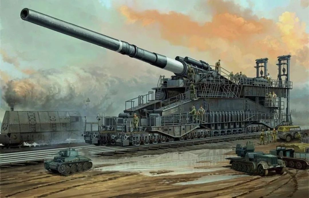 二战德国的古斯塔夫超重型铁道炮,堪称超级武器!