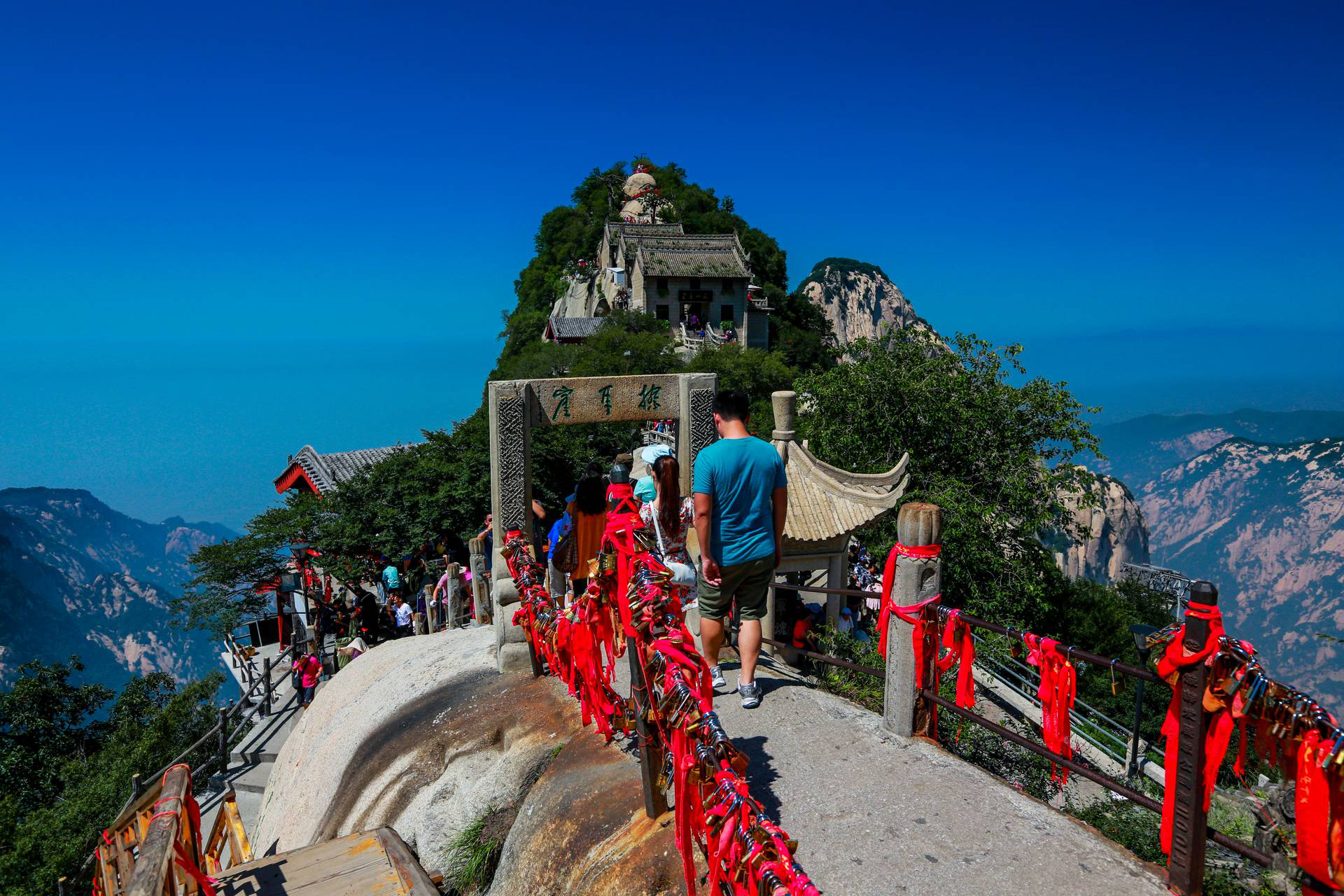 陕西西岳华山风景实拍,华山论剑一较高下