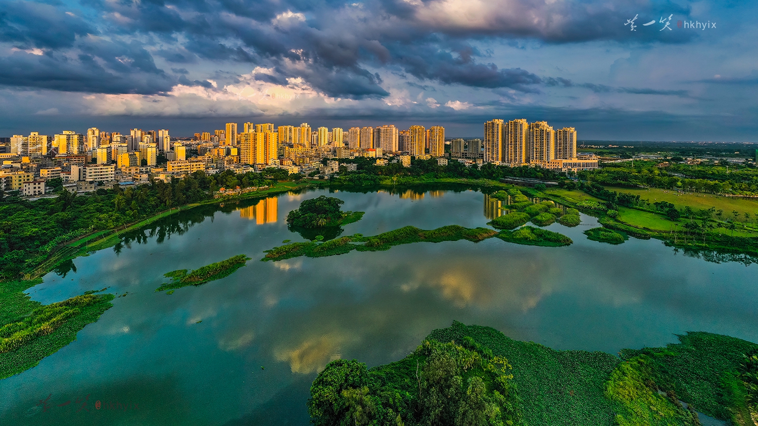 海口美舍河凤翔湿地公园美景1