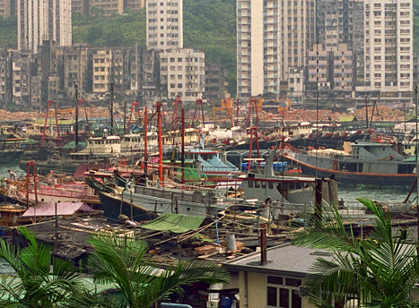 香港旧影1994年,景色优美的维多利亚港