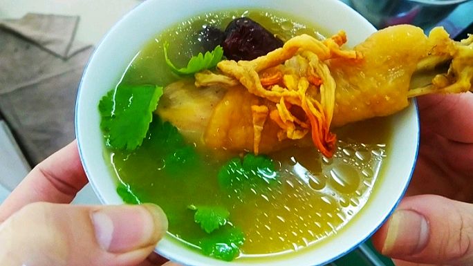 金虫草鸡汤,好喝