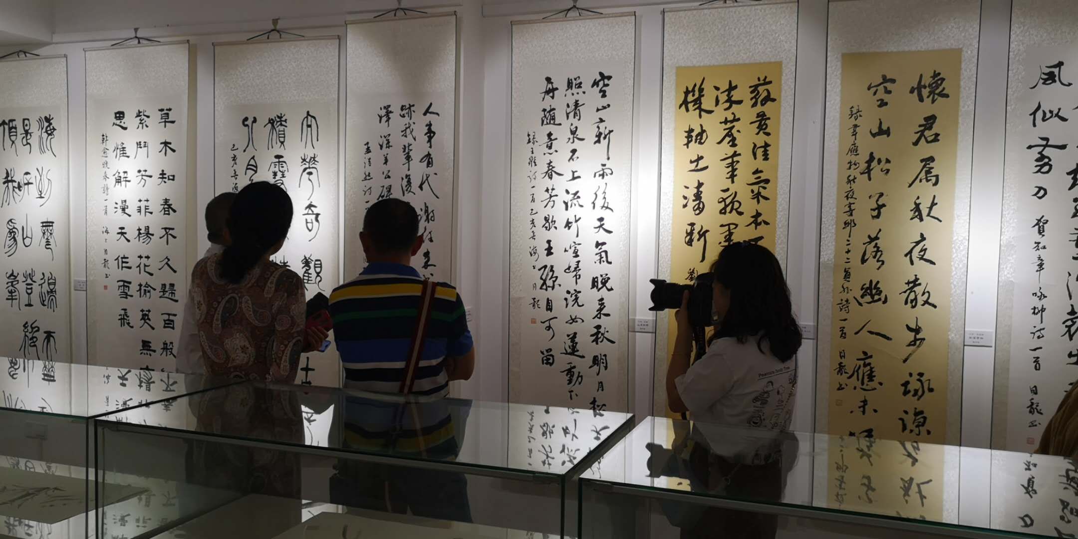 闲情且寄一许伟清,陈瑾芳,钱月龙书画展开幕