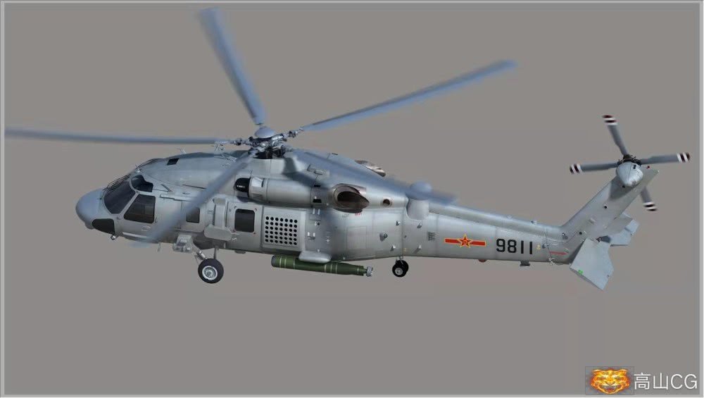 cg大神高山最新作品:直-20海军版直升机 反潜打击两不误
