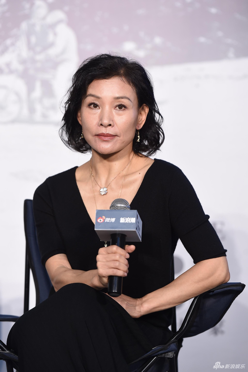 组图:陈冲黑色长裙韵味十足 以女性视角谈电影人生