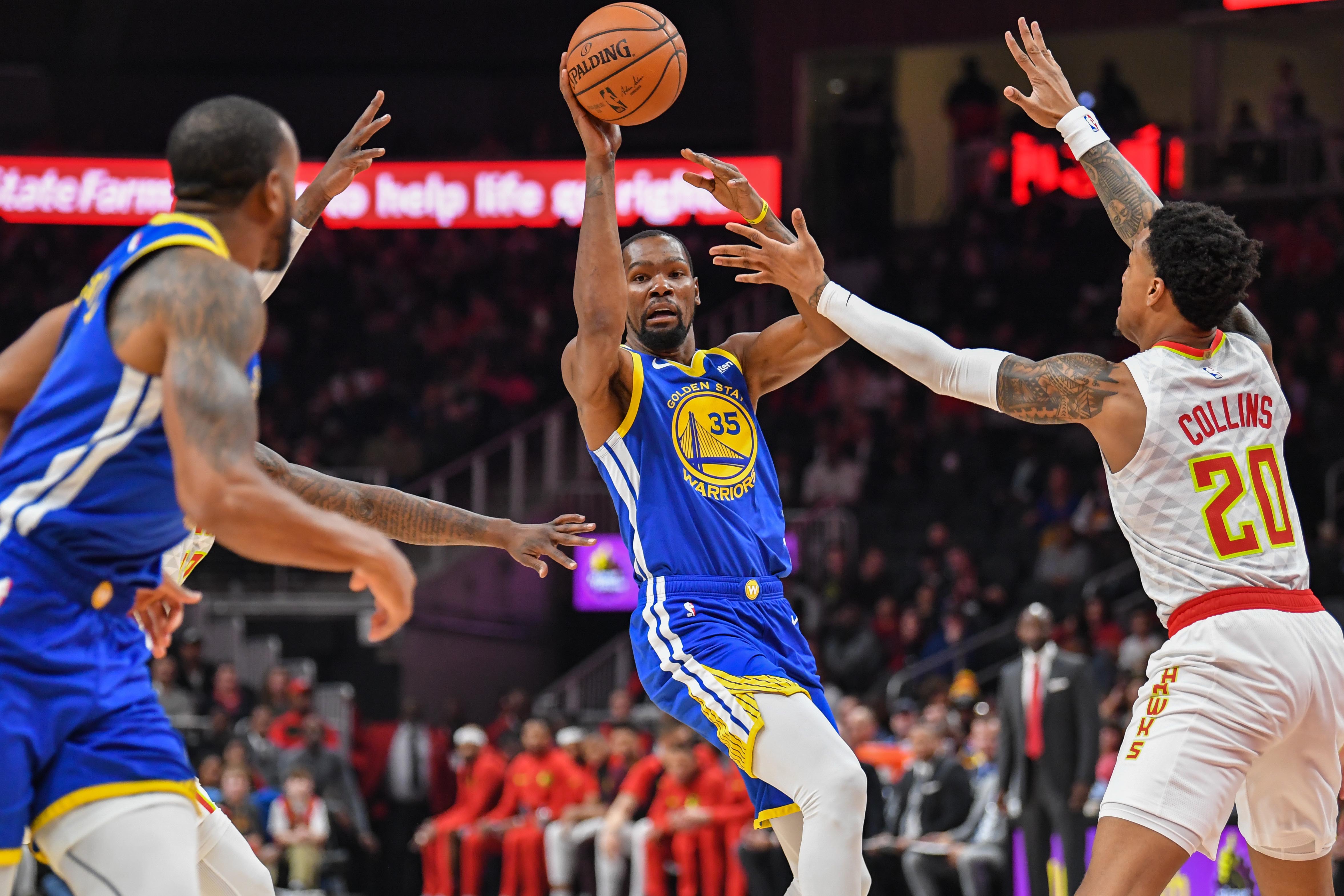 篮球——nba常规赛:勇士胜老鹰