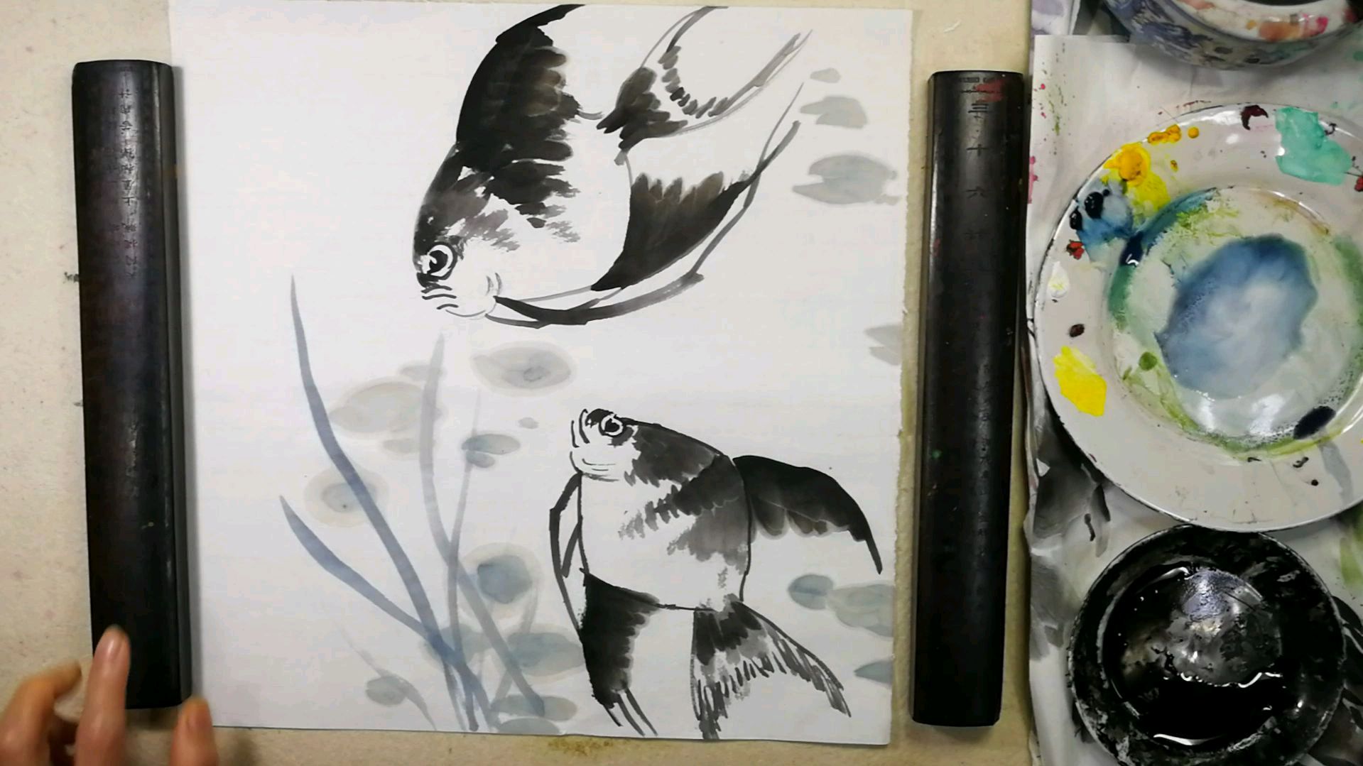 国画基础教程动物篇。热带鱼:小品创作画