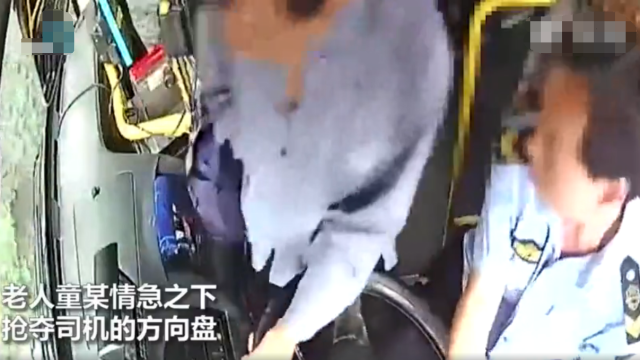 老人抢方向盘被拘，载近40名乘客的公交险撞花坛，为何不长记性