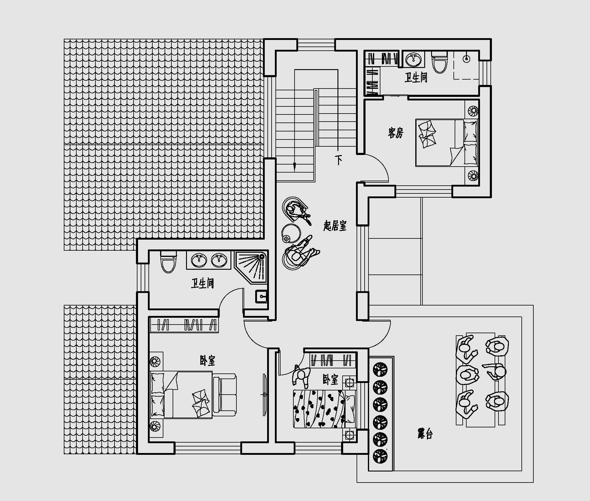 二进中式别墅设计,这种特殊的宅基地也能建成漂亮的别墅