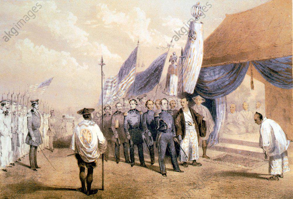 1853年7月8日,美国东印度司令马修·佩里率领舰队于浦贺(今神奈川县