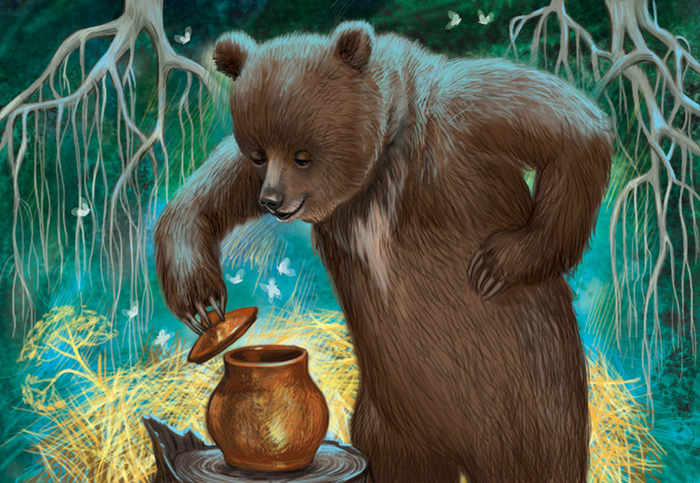 插画:俄罗斯艺术家tanya sitaya插画-熊的日常生活画