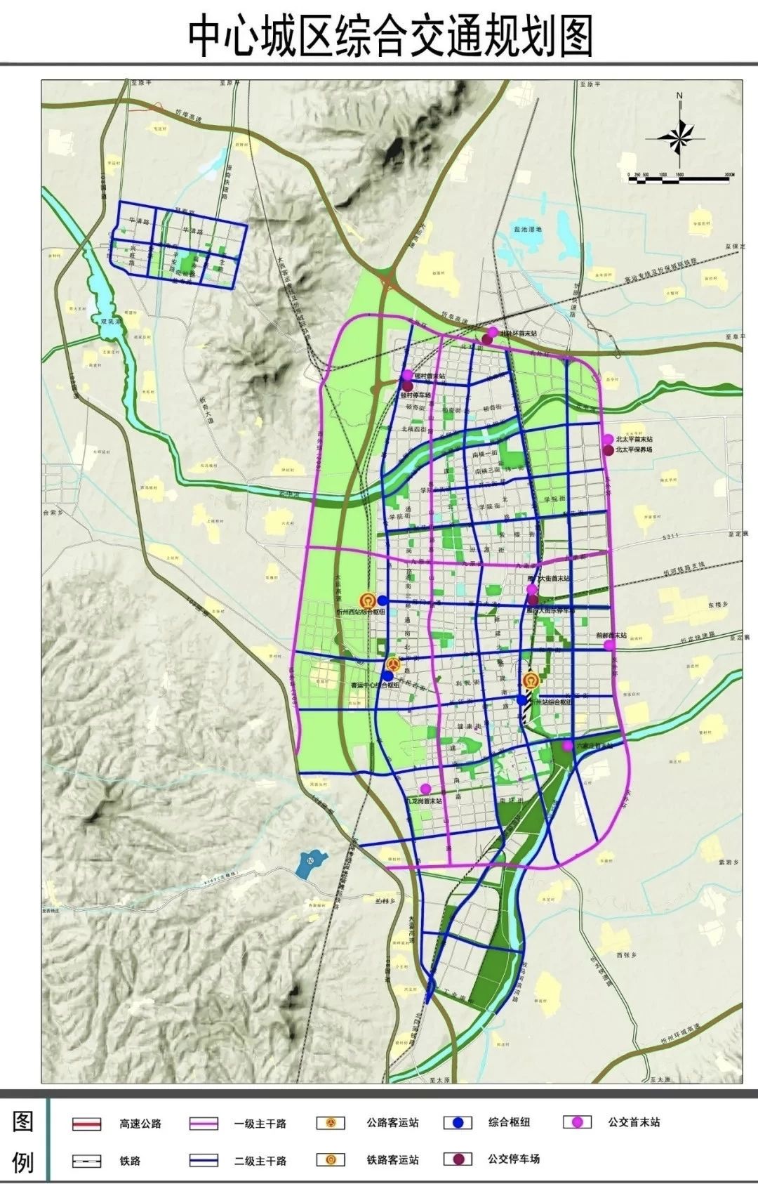 忻州市区规划图图片