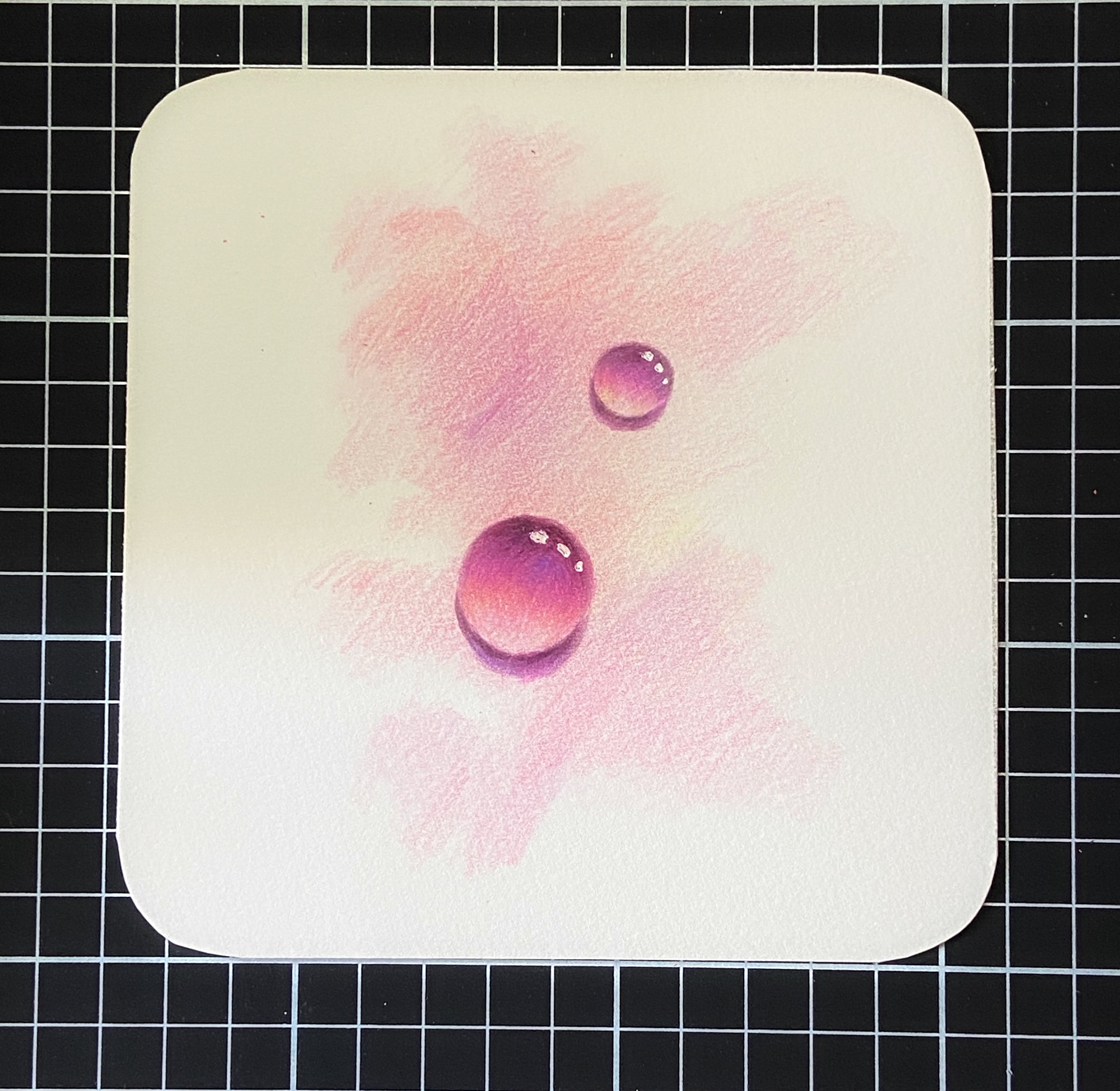 教你如何用彩铅画水珠