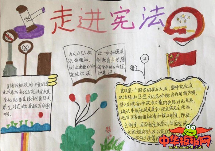 简单又漂亮的宪法手抄报图片大全,学宪法讲宪法手抄报