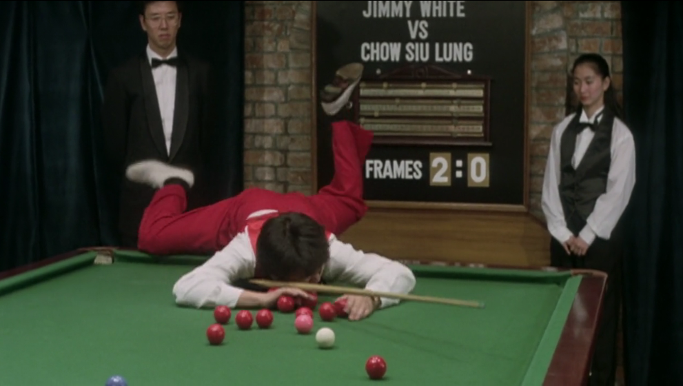 周星驰桌球水平技艺高超,功夫助攻打败桌球世界冠军