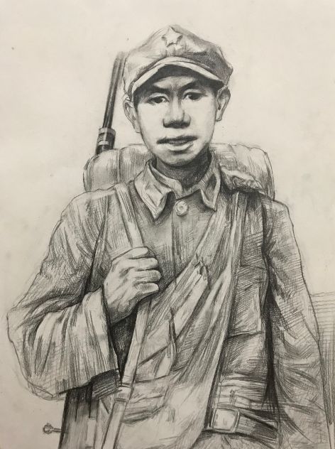 红军帽子素描图片图片