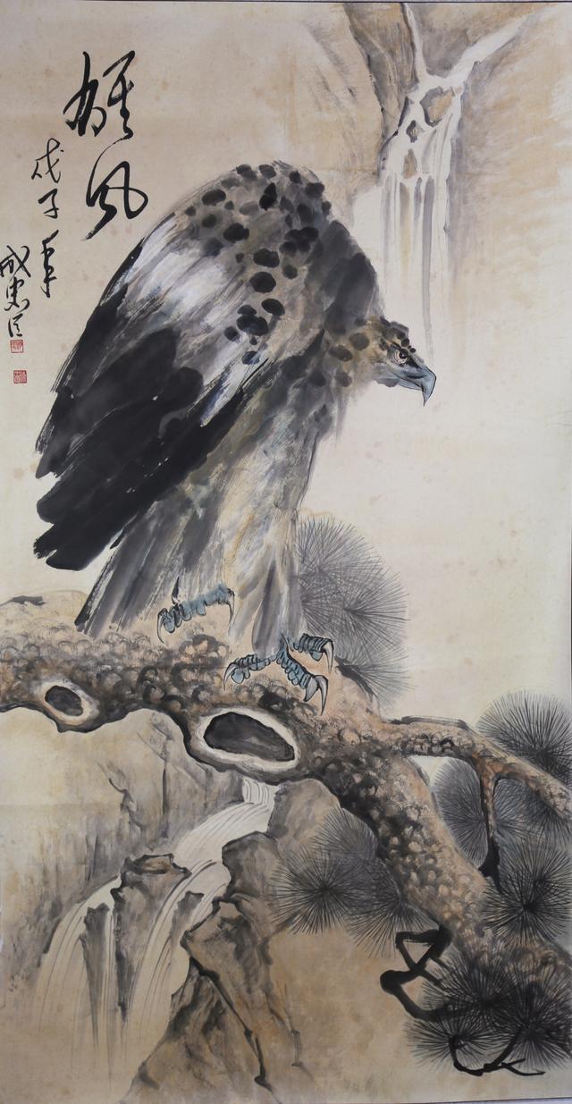 著名画家成忠臣《松鹰图》作品赏析