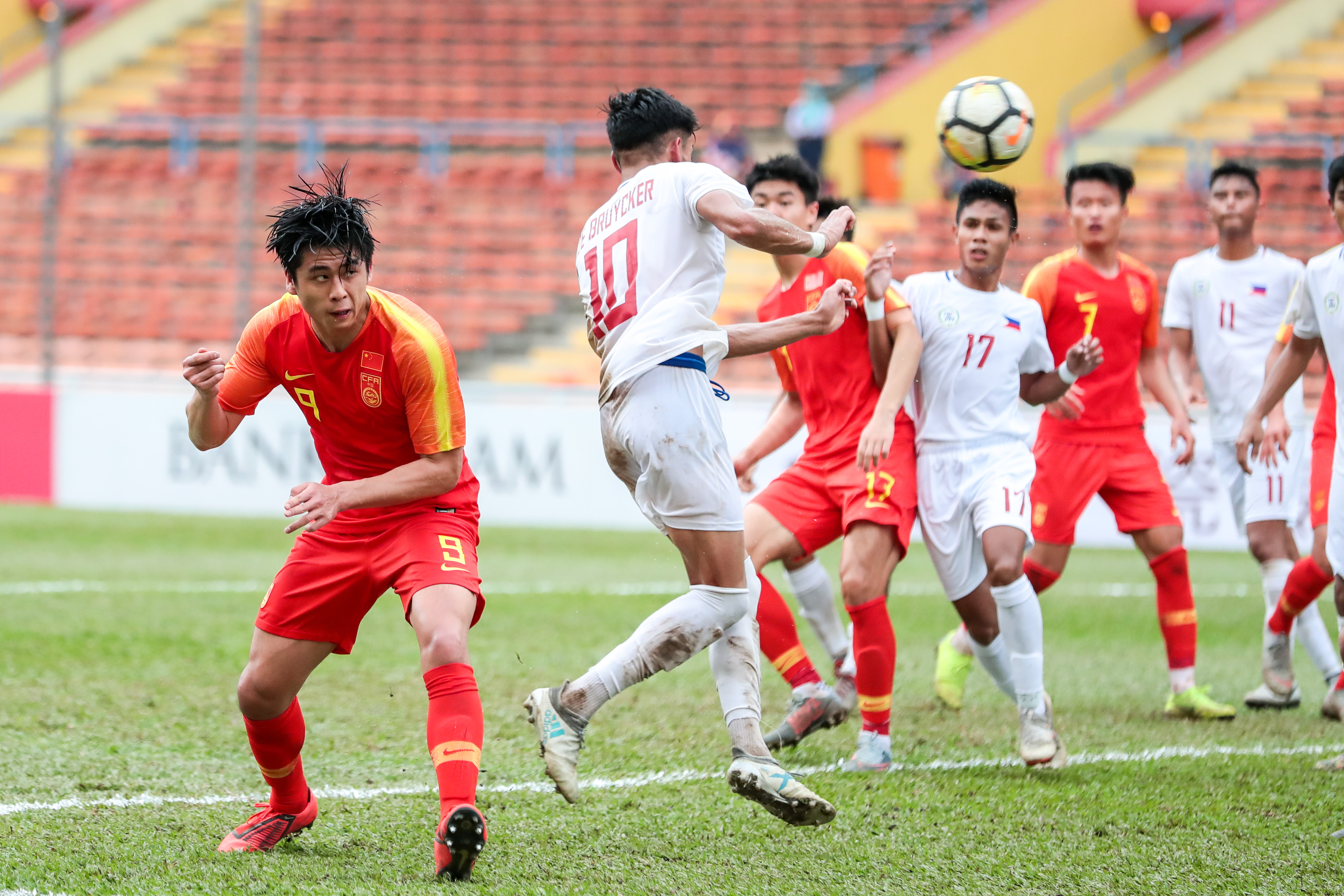 足球——u23亚锦赛预选赛:中国国奥队胜菲律宾队
