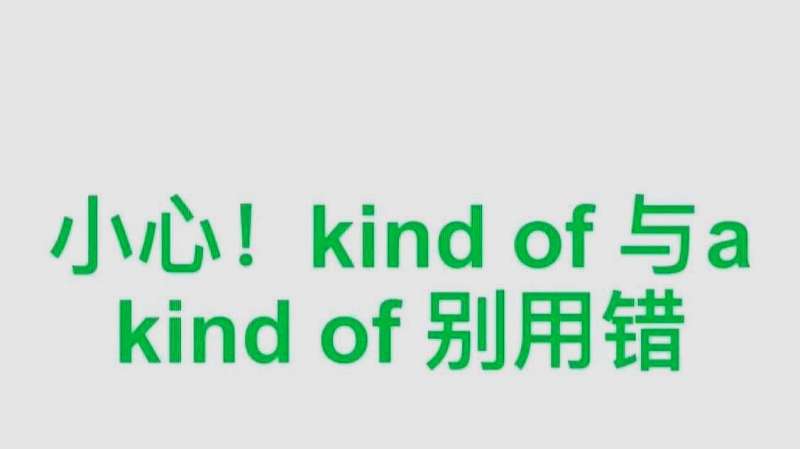 kind of 表示“种类”和表示程度“稍微”解析,教育,兴趣学习,好看视频