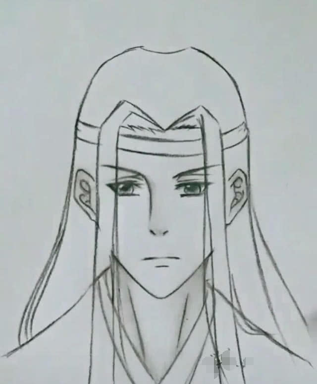 美术生画出忧郁蓝忘机,一双眼睛神似:问灵十三载,等一不归人